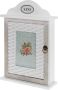Myflair Möbel & Accessoires Sleutelkastje Saskia wit met 6 haken shabby look - Thumbnail 1
