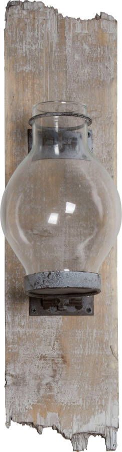 Myflair Möbel & Accessoires Wandkaarsenhouder Whelon Wandkandelaar wanddeco wanddecoratie van hout Shabby look