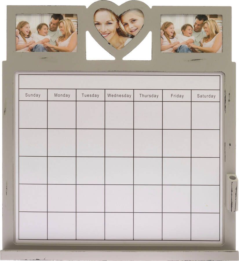 Myflair Möbel & Accessoires Weekplanner Aada grijs met 3 fotolijst