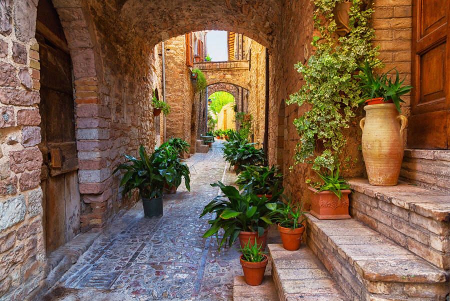 Papermoon Fotobehang Ancient city Spello Umbria