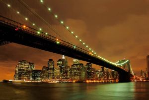 Papermoon Fotobehang Brooklyn Bridge by Night