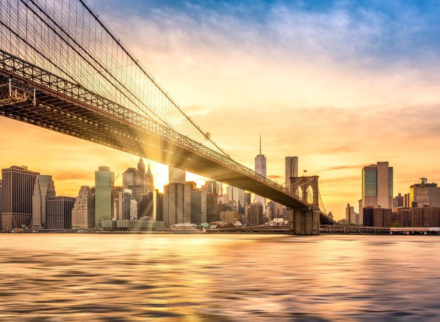 Papermoon Fotobehang Brooklyn Bridge Sunset