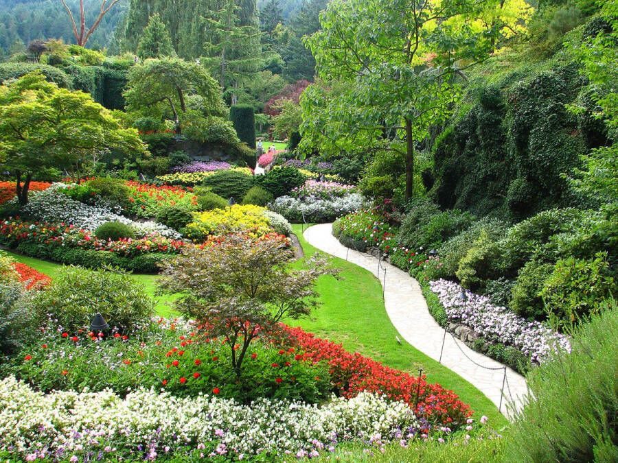 Papermoon Fotobehang Butchart Gardens Vliesbehang eersteklas digitale print