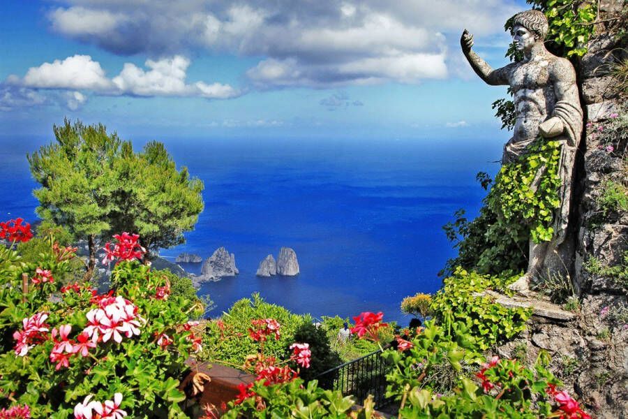 Papermoon Fotobehang Capri Island View Vliesbehang eersteklas digitale print