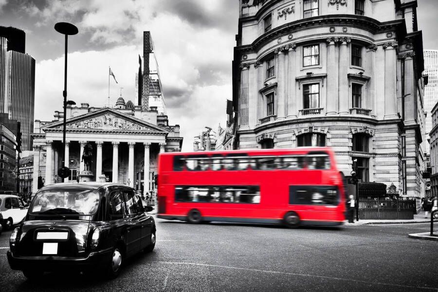 Papermoon Fotobehang Londen double-decker Vliesbehang eersteklas digitale print