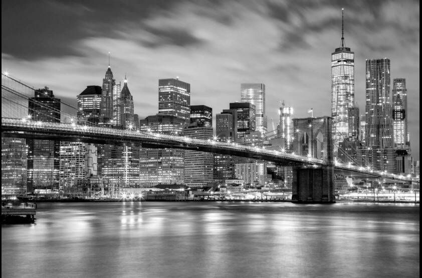 Papermoon Fotobehang New York Brooklyn Vliesbehang eersteklas digitale print