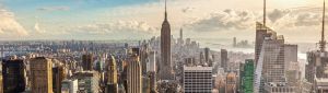 Papermoon Fotobehang New York panorama Vlies 2 banen 350 x 100 cm (2 stuks)