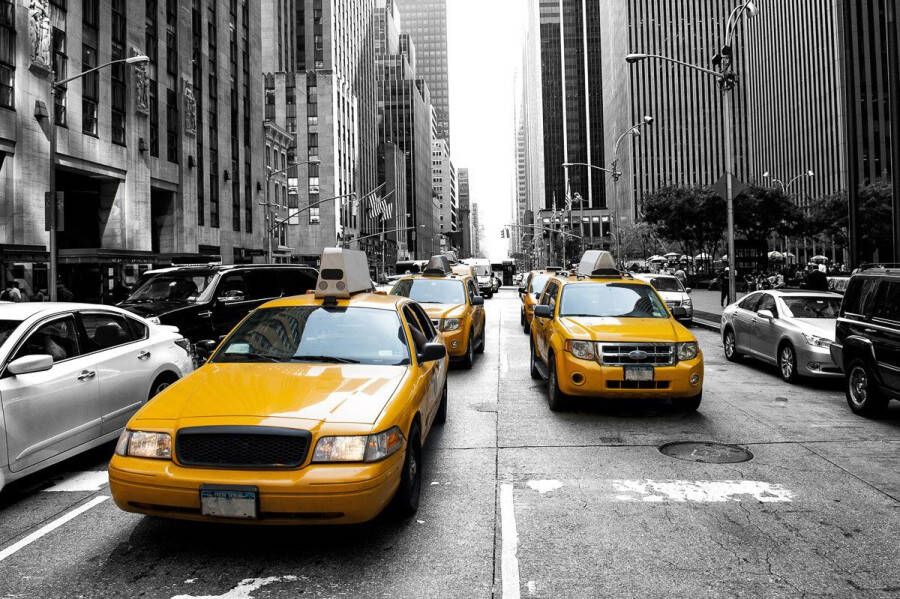Papermoon Fotobehang New Yorkse taxi's Vliesbehang eersteklas digitale print