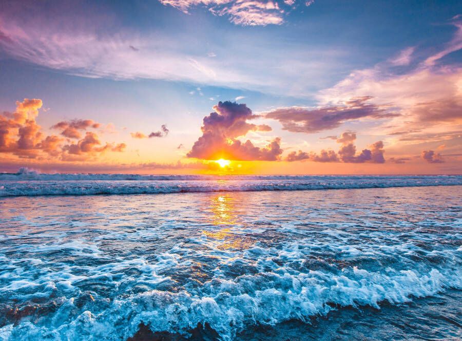 Papermoon Fotobehang Ocean Sunset beach