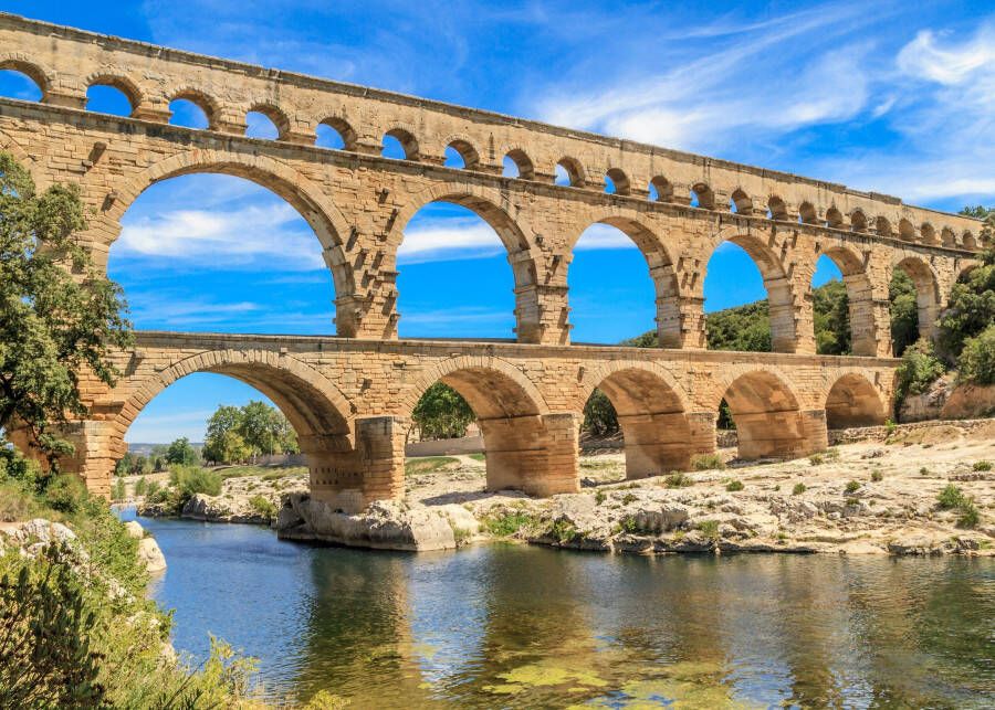 Papermoon Fotobehang Pont du Gard Aqueduct