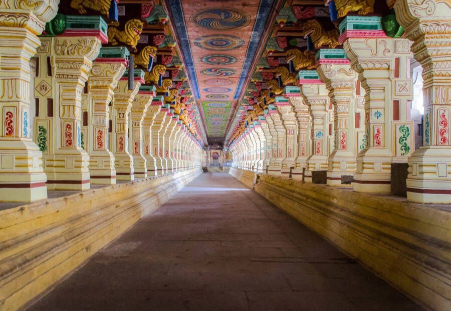 Papermoon Fotobehang Ramanathaswamy tempel Vliesbehang eersteklas digitale print