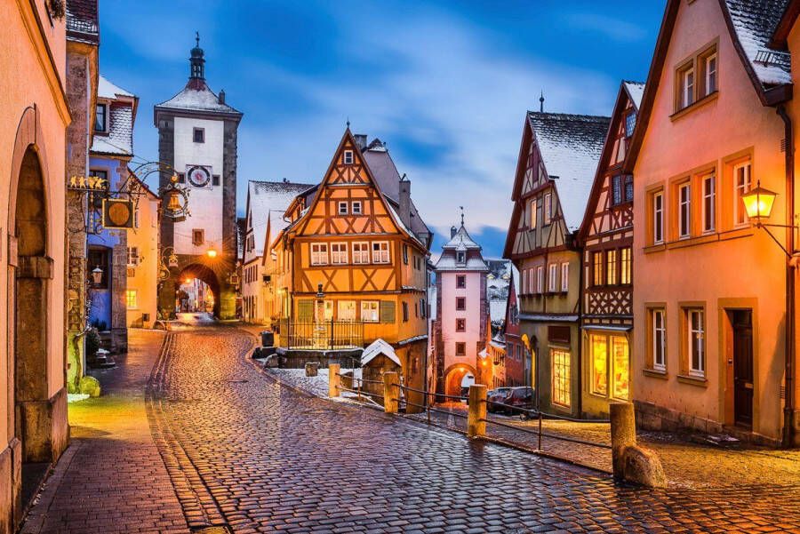 Papermoon Fotobehang Rothenburg ob der Tauber Vliesbehang eersteklas digitale print