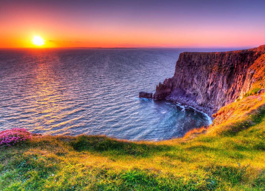 Papermoon Fotobehang Sunset at Moher Cliffs