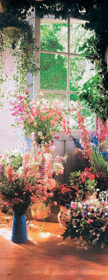 Papermoon Fotobehang Sweet Peas in Door deurbehang (2-delig)