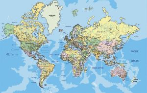Papermoon Fotobehang World Map