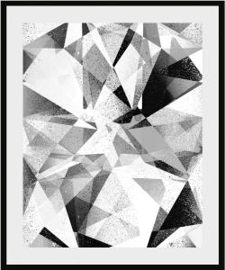 Places of Style Wanddecoratie Abstracte kunst met frame