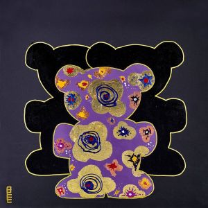 Queence Artprint op linnen Bears IX (1 stuk)