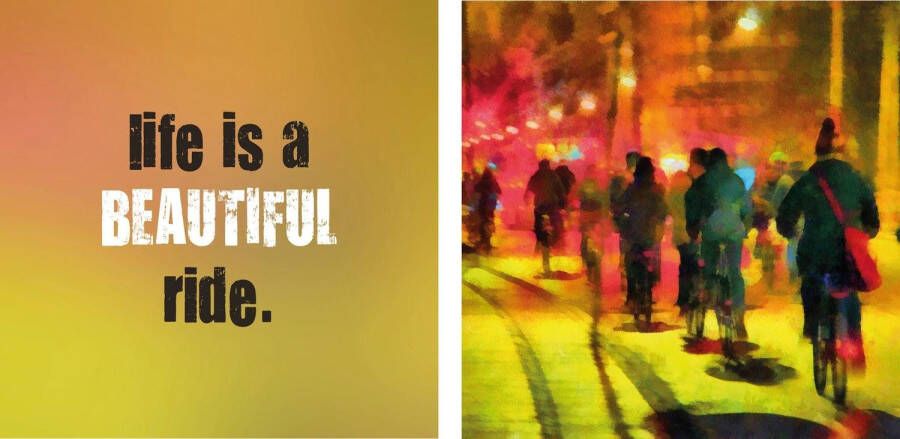 queence Artprint op linnen Beautiful Premium canvasstof handgemaakt in Duitsland uitspraak 2-delige set (set)