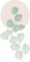 Queence Artprint op linnen Blaadjes roze cirkel - Thumbnail 1