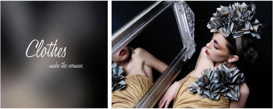 queence Artprint op linnen Clothes Premium canvasstof handgemaakt in Duitsland uitspraak 2-delige set (set)