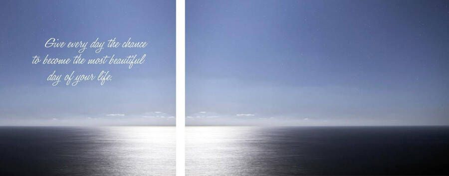 queence Artprint op linnen Day of your life Premium canvasstof handgemaakt in Duitsland uitspraak 2-delige set (set)