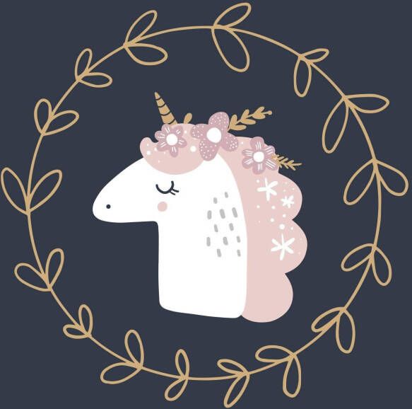 queence Artprint op linnen Eenhoorn Premium canvasstof handgemaakt in Duitsland