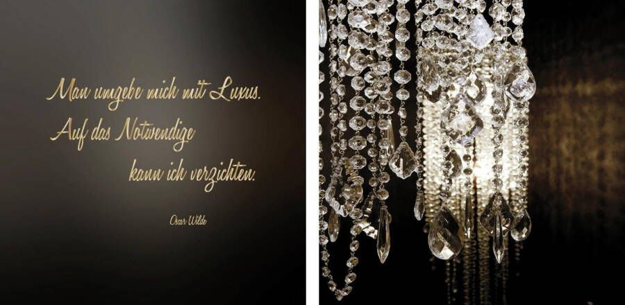queence Artprint op linnen Luxe Oscar Wilde Premium canvasstof handgemaakt in Duitsland 2-delige set (set)