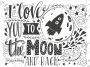 Queence Artprint op linnen Moon - Thumbnail 1