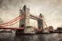 Queence Artprint op linnen Tower Bridge Premium canvasstof handgemaakt in Duitsland - Thumbnail 1