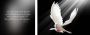Queence Artprint op linnen Vredesduif Premium canvasstof handgemaakt in Duitsland citaat 2-delige set (set) - Thumbnail 1