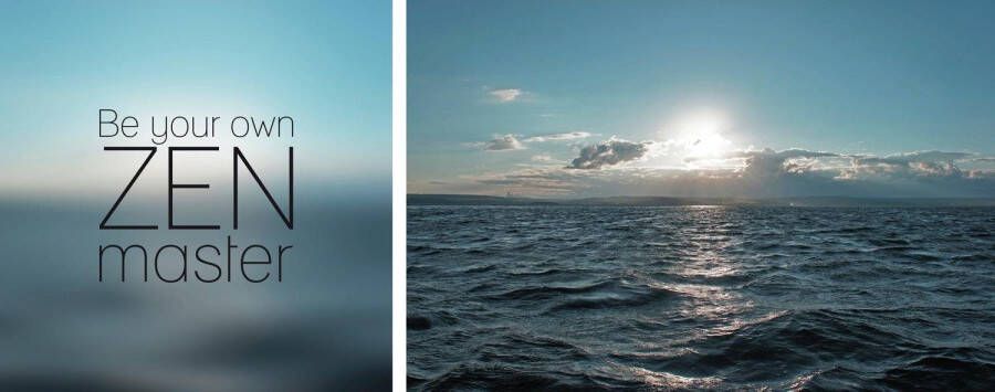 queence Artprint op linnen Zenmaster Premium canvasstof handgemaakt in Duitsland uitspraak 2-delige set (set)