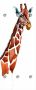 Queence Kapstok Giraf met 6 haken 50 x 120 cm - Thumbnail 1