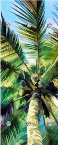 Queence Kapstok Palm met 6 haken 50 x 120 cm