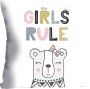 Queence Sierkussen Girls rule Kussenovertrek zonder vulling(1 stuk) - Thumbnail 1