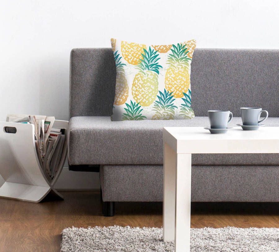 queence Sierkussen Janni met ananas kussenovertrek zonder vulling(1 stuk)
