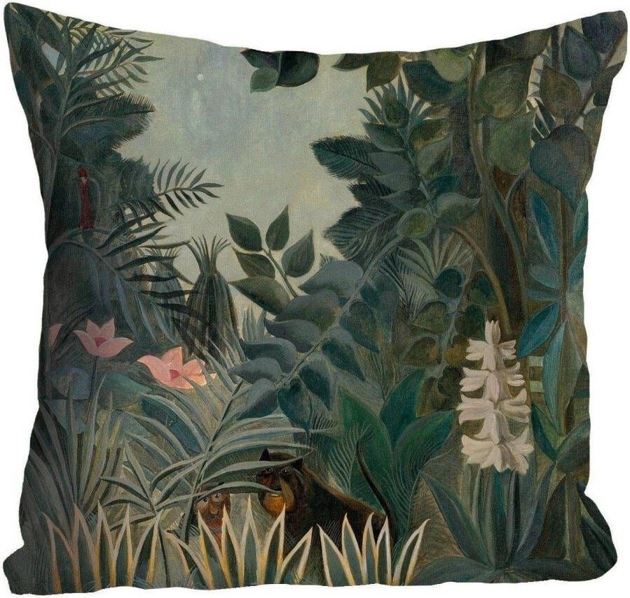 Queence Sierkussen Junglekleur Kussenovertrek zonder vulling(1 stuk)