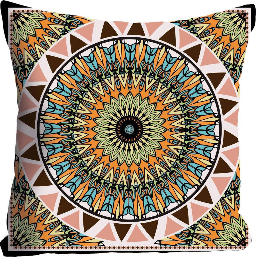 Queence Sierkussen Mandala Kussenovertrek zonder vulling(1 stuk)