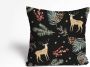 Queence Sierkussen RUDOLF Kussenhoes rendier kerst zwart winterachtig kerstmotief (1 stuk) - Thumbnail 1