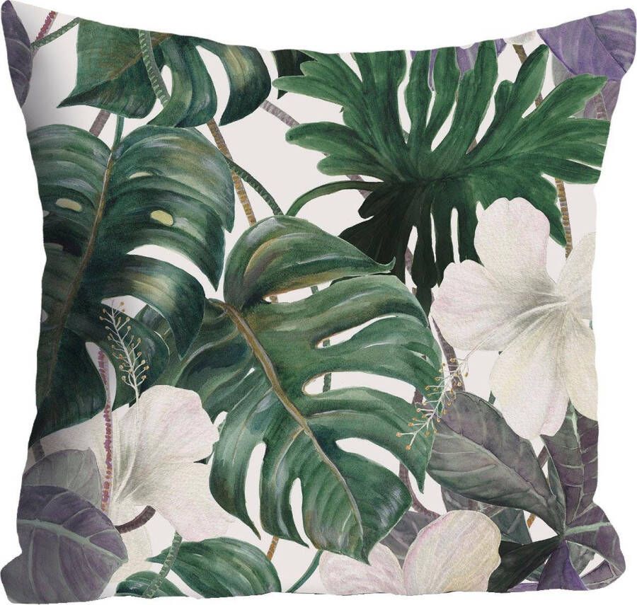 Queence Sierkussen Takjes & bloemen Kussenovertrek zonder vulling per stuk 40x40 cm (1 stuk)