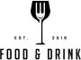 Queence Sierobject voor aan de wand FOOD & DRINK Stalen bord blikken bord spreuk grappig wanddecoratie retro 20x30cm - Thumbnail 1