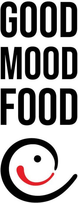 Queence Sierobject voor aan de wand GOOD MOOD FOOD Stalen bord blikken bord spreuk grappig wanddecoratie retro 20x30cm