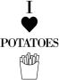 Queence Sierobject voor aan de wand I LOVE POTATOES Stalen bord blikken bord spreuk grappig wanddecoratie retro 20x30cm - Thumbnail 1