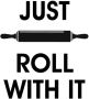 Queence Sierobject voor aan de wand JUST ROLL WITH IT Stalen bord blikken bord spreuk grappig wanddecoratie retro 20x30cm - Thumbnail 1