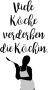 Queence Sierobject voor aan de wand Kokkin Stalen bord blikken bord spreuk grappig wanddecoratie retro 20x30cm - Thumbnail 1