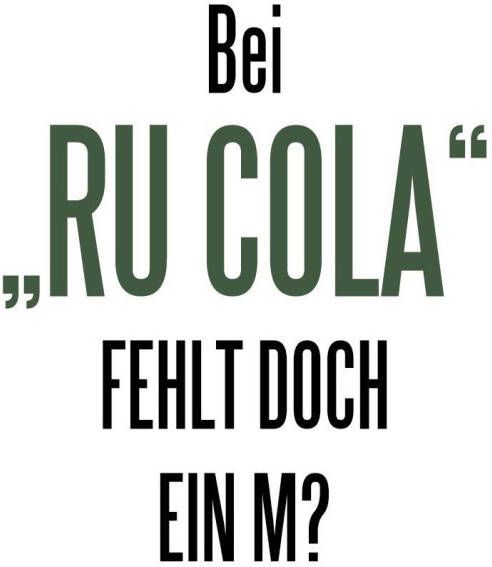 Queence Sierobject voor aan de wand RU(M)COLA Stalen bord blikken bord spreuk grappig wanddecoratie retro 20x30cm