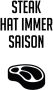 Queence Sierobject voor aan de wand Steak Stalen bord blikken bord spreuk grappig wanddecoratie retro 20x30cm - Thumbnail 1