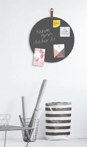 Queence Sierobject voor aan de wand Thea Blad memobord magneetbord magneetwand memobord rond