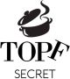 Queence Sierobject voor aan de wand TOPF SECRET Stalen bord blikken bord spreuk grappig wanddecoratie retro 20x30cm - Thumbnail 1