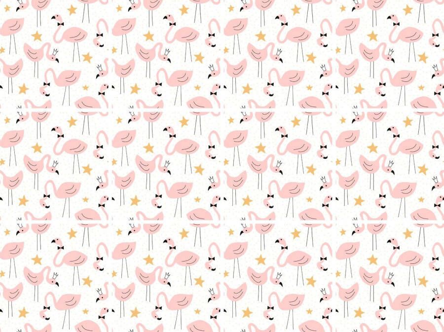 Queence Tegelsticker Flamingo's Stickertegels zelfklevend stickers 12-delige set