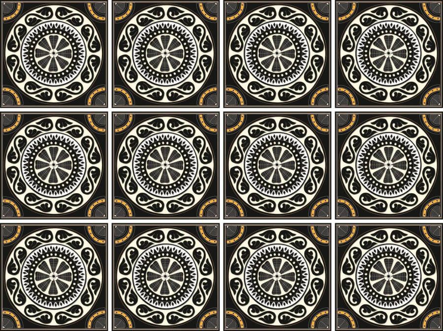 Queence Tegelsticker Rondjes Stickertegels zelfklevend stickers 12-delige set